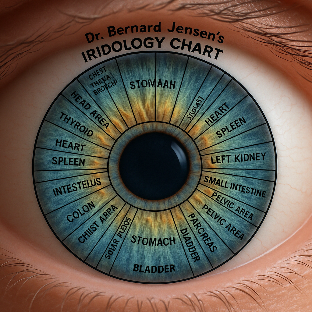 Iridology Chart with Zones